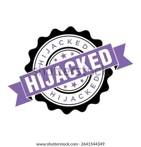 Hijacked Letter Rubber Stamp Vector Design Template