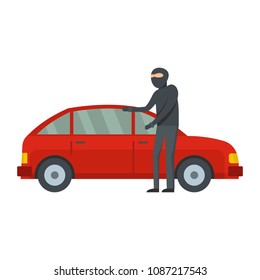 Hijacker icon. Flat illustration of hijacker vector icon for web