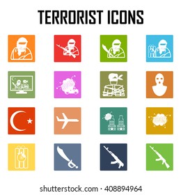 Hijacker Terrorist Airplane car bomb,vector Icon Clipart