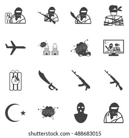 Hijacker Terrorist Airplane Car Bomb,vector Icon Clipart