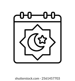 Hijri calendar icon for determining Ramadan
