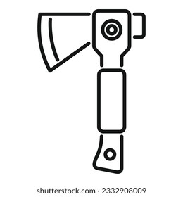 Hike axe icon outline vector. Travel equipment. Hiking trip