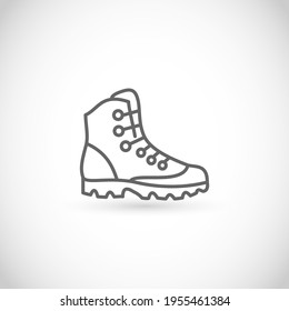 Hike boot thin line style vector icon