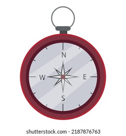 Hike compass icon cartoon vector. Hunter equipment. Camp adventure