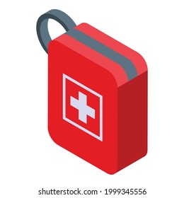 Hike first aid kit icon. Isometric of Hike first aid kit vector icon for web design isolated on white background