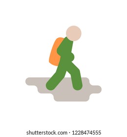 hike flat fector icon