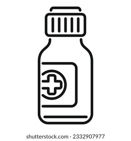 Hike medical bottle icon outline vector. Travel accessories. Forest vacation