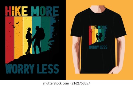 Hike more worry less | Summer T-shirt Design