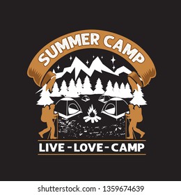 Hike Quote and saying. Summer Camp Live love camp