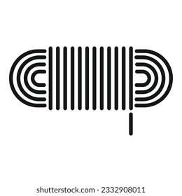 Hike rope icon outline vector. Travel equipment. Hiking adventure
