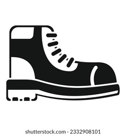 Hike shoe icon simple vector. Travel adventure. Activity vacation