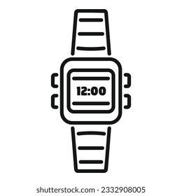 Hike smartwatch icon outline vector. Travel equipment. hiking adventure