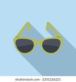 Hike sunglasses icon flat vector. Travel activity. Summer extreme