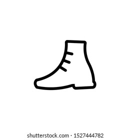 Hike tourist boot shoe sign simple icon on background