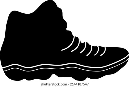 Hike tourist boot shoe sign simple icon on background.eps
