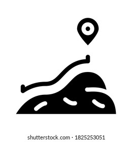 hike travel glyph icon vector. hike travel sign. isolated contour symbol black illustration