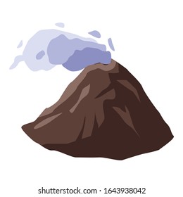 Wandern Sie das Symbol des Vulkans. Isometrisch zur Vektorillustration des Wandervulkans Symbol für Webdesign einzeln auf weißem Hintergrund