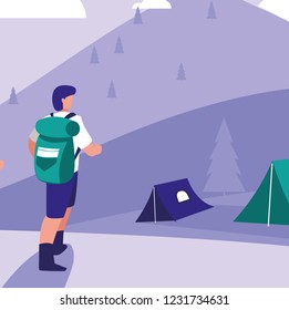 HIker and camping design