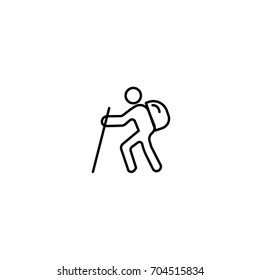 Hiker Icon Line