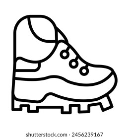 Hiker Vector Line Icon Design