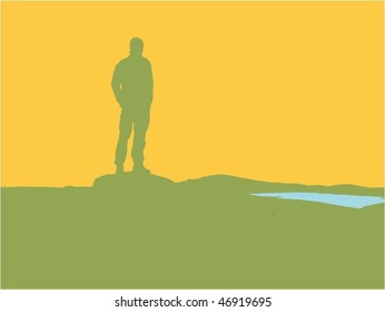 Hikers silhouette