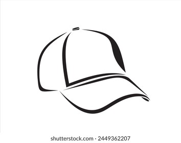 Hiking adventure cap hat, trip, travel, camping. Travel accessory, hiking clothes. Element for design, print, card, sticker.