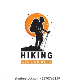 Hiking adventure graphic design template vector illustration