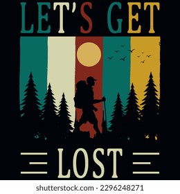 Hiking adventure graphics tshirt design 