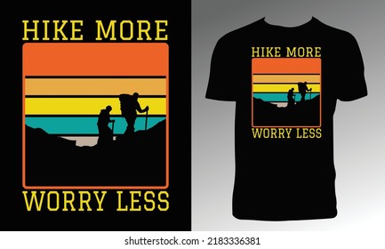 Hiking Adventure T Shirt And Apparel Design. 
