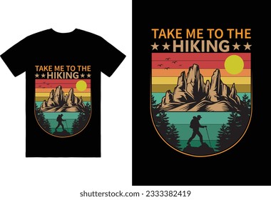 Hiking adventure t shirt design.