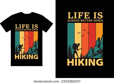 Hiking adventure t shirt design.