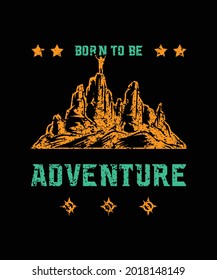 Design-Vorlage für das T-Shirt des Wanderabenteuers