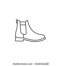 Hiking army military boot isolated on white background, combat American military boot. Shoe object