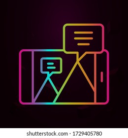 Senderismo, realidad aumentada, icono de nolan móvil Línea delgada simple, contorno vector de iconos de realidad aumentada para ui y ux, sitio web o aplicación móvil