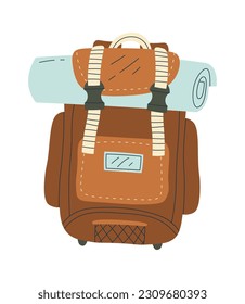 Mochila de senderismo para camping Vector Illustration