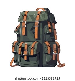 Hiking backpack design over white