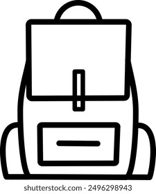 Icono de mochila de senderismo. Icono de la bolsa de camping. Diseño de Vector reemplazable.