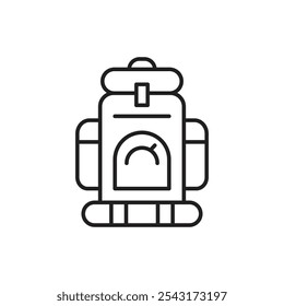 Ícone de mochila de caminhada. ícone de vetor simples.