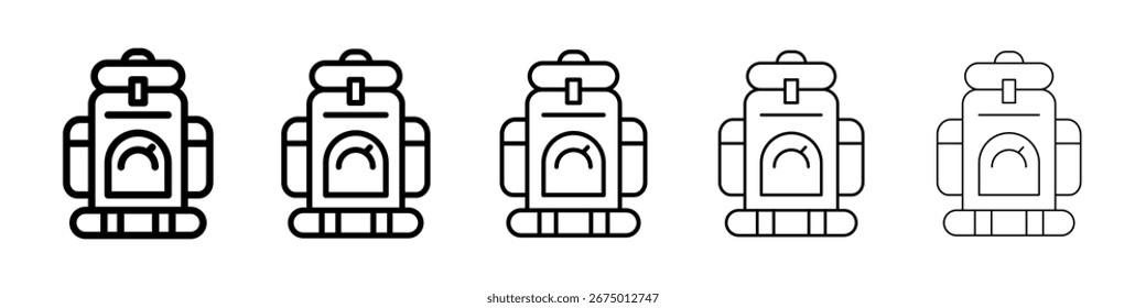 Hiking backpack icon Vector Art Illustration