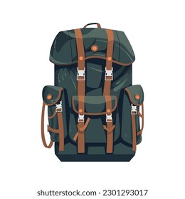 Hiking backpack illustration design over white