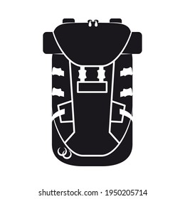 hiking backpack on white background