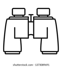 Hiking binocular icon. Outline hiking binocular vector icon for web design isolated on white background