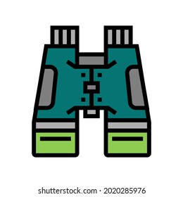 hiking binoculars color icon vector. hiking binoculars sign. isolated symbol illustration