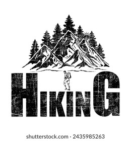 Hiking black and white t-shirt design.eps
