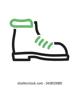 Hiking, boot, camping icon vector image. Can also be used for camping. Suitable for use on web apps, mobile apps and print media.
