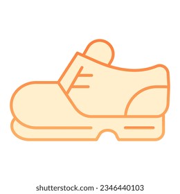 Hiking boot flat icon. Footwear orange icons in trendy flat style. Hike shoe gradient style design, designed for web and app. Eps 10