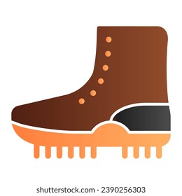Hiking boot flat icon. Shoe color icons in trendy flat style. Footwear gradient style design, designed for web and app. Eps 10