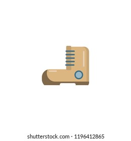 Hiking boot flat vector icon