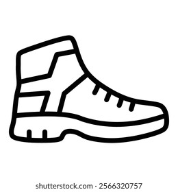 Hiking Boot Icon Element For Design