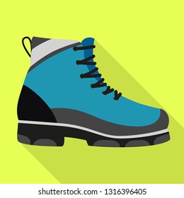 Hiking boot icon. Flat illustration of hiking boot vector icon for web design